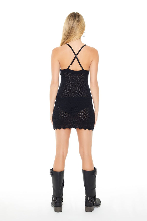 Crisscross Mini Sweater Dress - Image 3