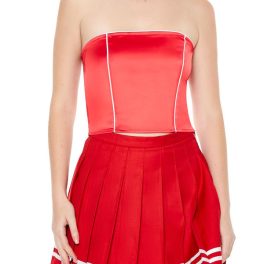 Satin Tube Crop Top