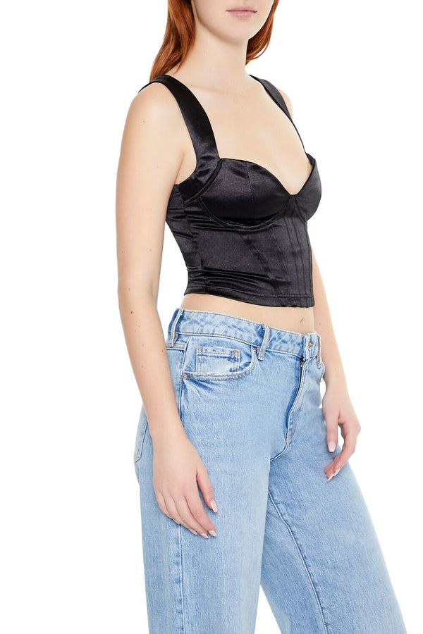 Metallic Sweetheart Crop Top - Image 2