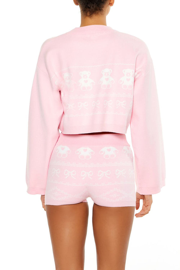 Fair Isle Cropped Pajama Sweater - Image 5