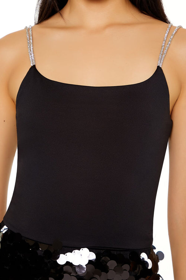 Contour Sculpt Metallic-Strap Cami - Image 3
