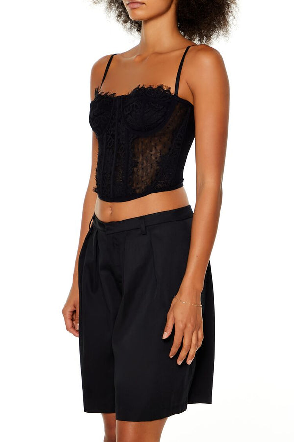Lace Cropped Bustier Cami - Image 4