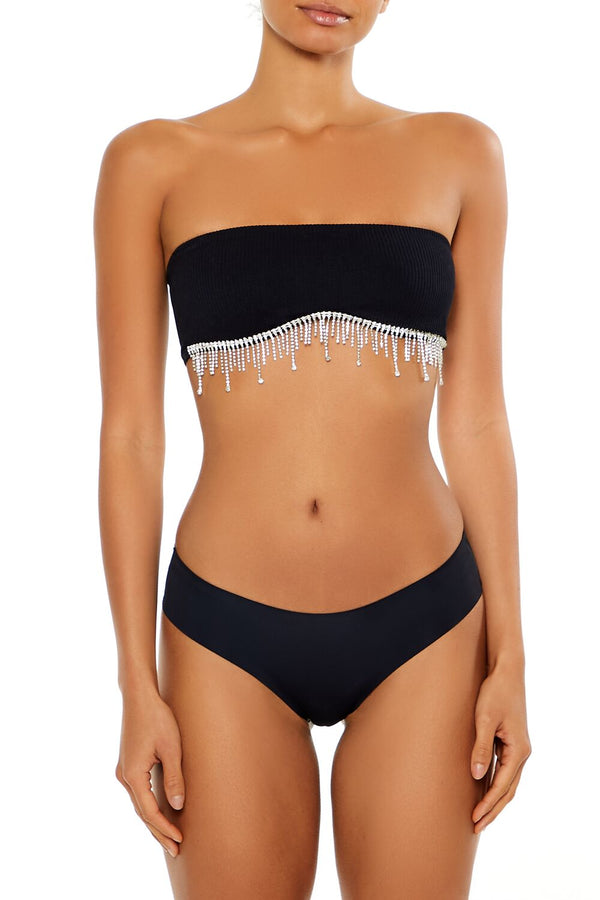 Seamless Rhinestone Fringe Bralette - Image 6