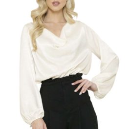 Cowl Neck Satin Top CLEARANCE FINAL SALE