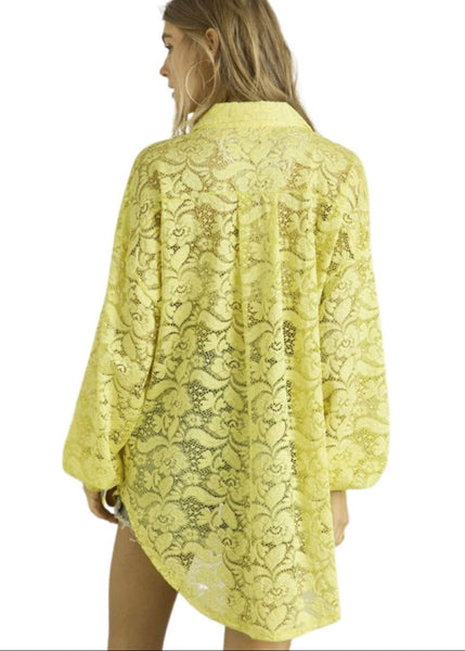 A Vacation Accessory Lace Button Down Shirt - Clearance Final Sale - Image 2