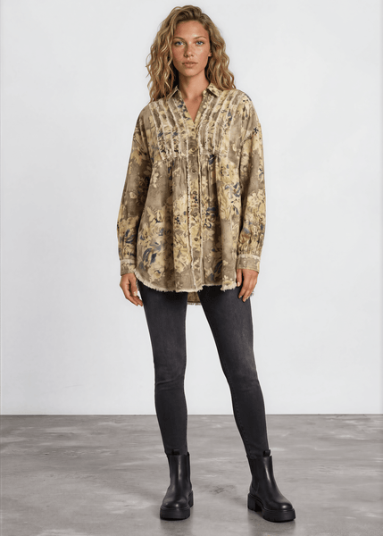 Codastone Vintage Army Green Floral Jacket - Image 5