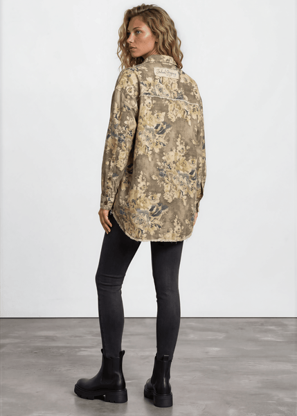 Codastone Vintage Army Green Floral Jacket - Image 4