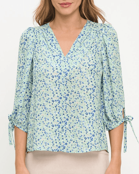 Delilah Ditsy Floral Top - Sage Made in USA - Image 3