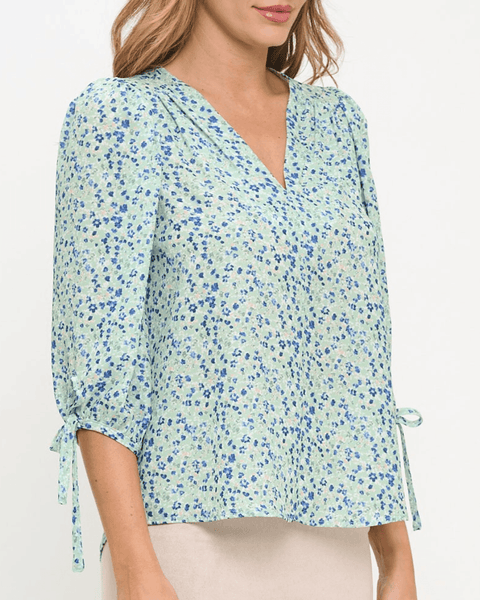 Delilah Ditsy Floral Top - Sage Made in USA - Image 4