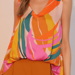 Tropical Front Tucked Top