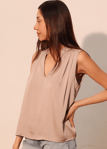 Paulina Pleated Poly Silk Top - Image 4