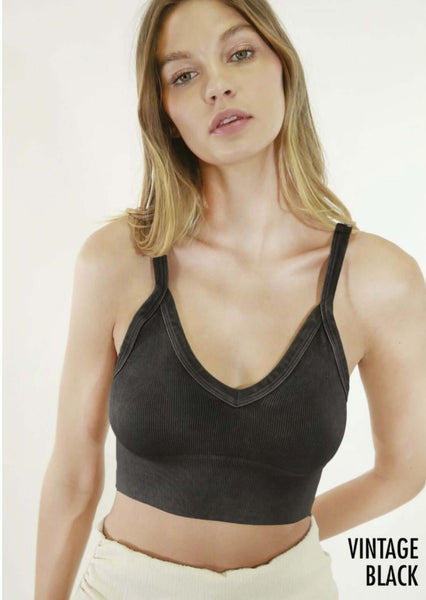 Codastone Ribbed V-Neck Bra Top - Image 5