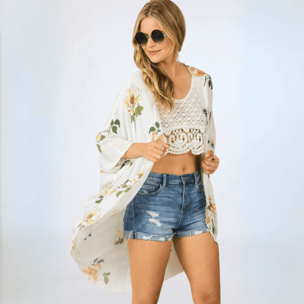 Cocoon Floral Kimono Cardigan CLEARANCE FINAL SALE - Image 2