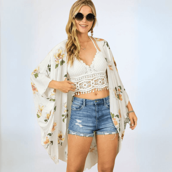 Cocoon Floral Kimono Cardigan CLEARANCE FINAL SALE - Image 4