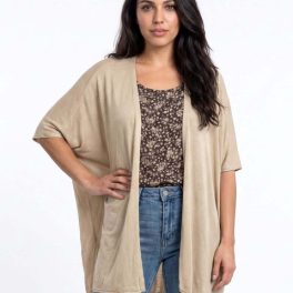 Semi-Sheer Mesh Accent Cardigan
