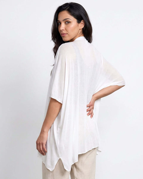 Semi-Sheer Mesh Accent Cardigan - Image 3