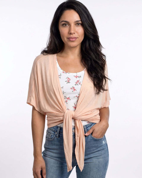 Semi-Sheer Mesh Accent Cardigan - Image 2