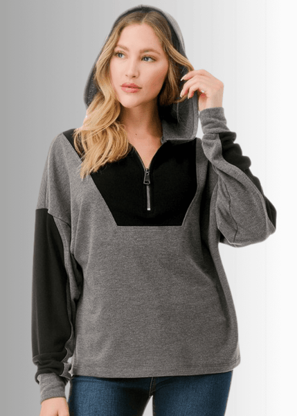 Allison Color Block Hoodie - CLEARANCE FINAL SALE - Image 5
