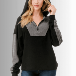 Allison Color Block Hoodie  - CLEARANCE FINAL SALE