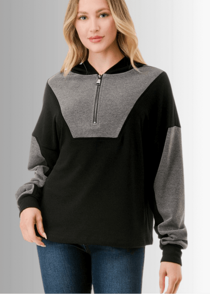 Allison Color Block Hoodie - CLEARANCE FINAL SALE - Image 3