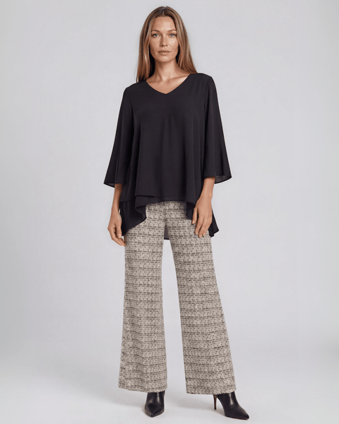 Dalia Dressy V-Neck Flowy High Low Tunic - Image 3