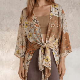 Farrah Floral Patchwork Kimono Cardigan