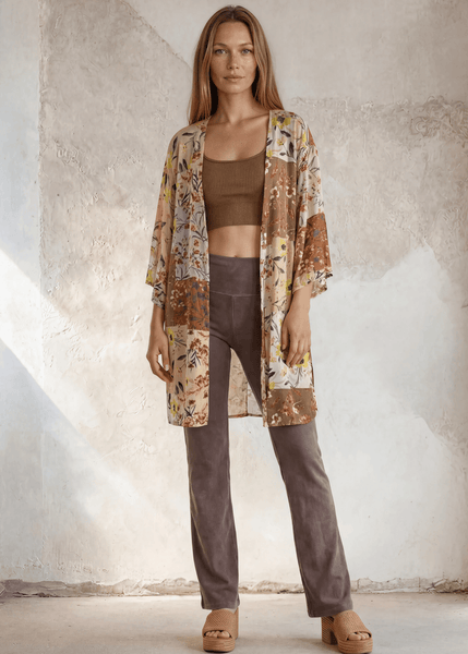 Farrah Floral Patchwork Kimono Cardigan - Image 3