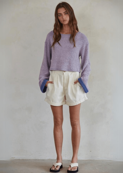 Lavender Jessamine Cropped Pullover - Image 3
