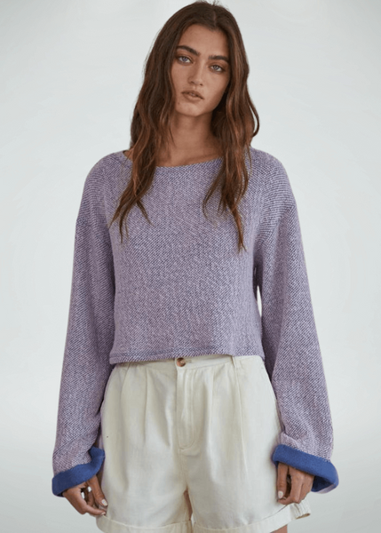 Lavender Jessamine Cropped Pullover