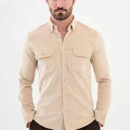 Mantova Corduroy Shirt — Beige