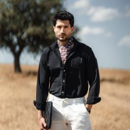 Taormina Button-Down Shirt — Black