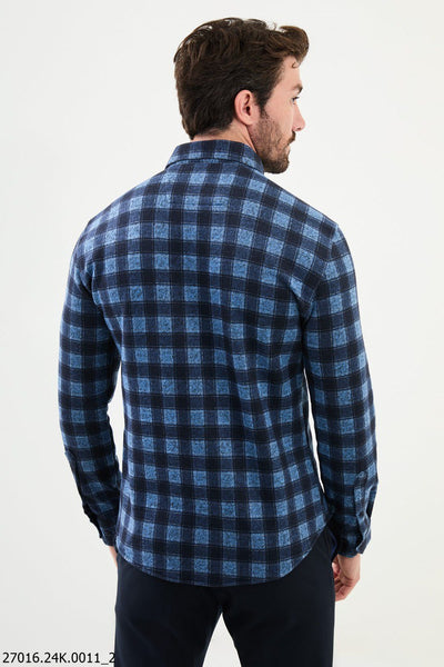 Foggia Check Shirt — Blue - Image 3