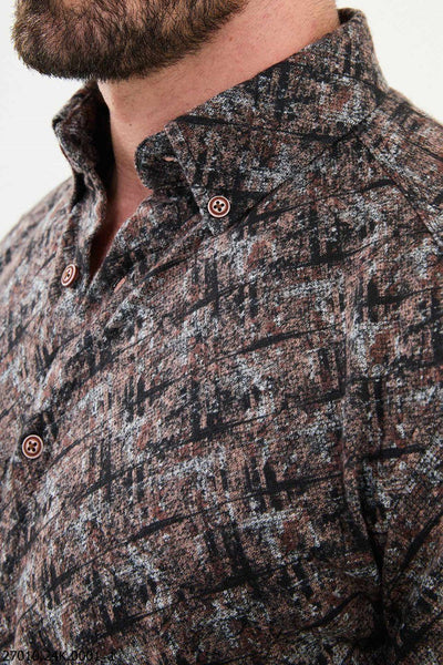 Cagliari Patterned Shirt — Brown - Image 2