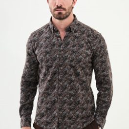 Cagliari Patterned Shirt — Brown