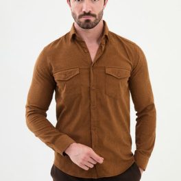 Asti Corduroy Shirt — Camel