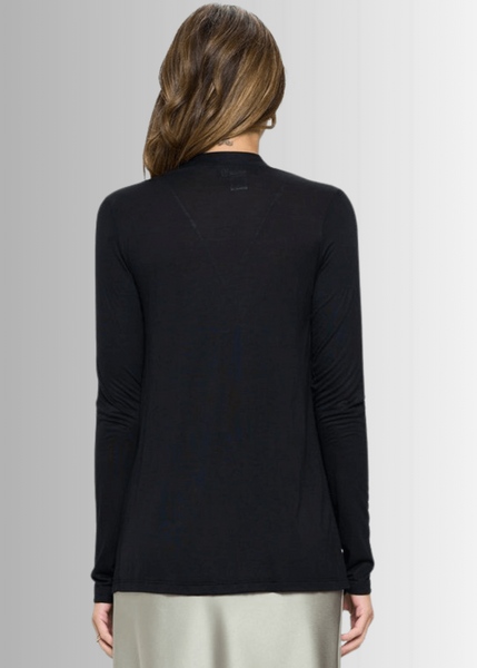 Very Versatile Jersey Cardigan in Black - Image 2