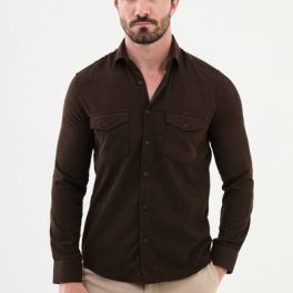 Brescia Corduroy Shirt — Brown