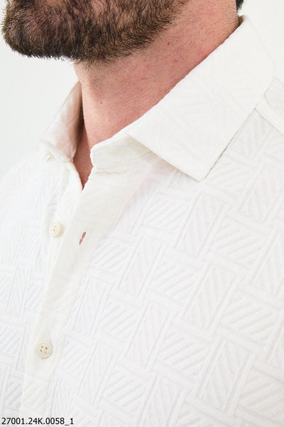 Cremona Patterned Shirt — White - Image 2