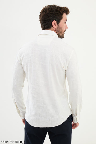 Cremona Patterned Shirt — White - Image 3