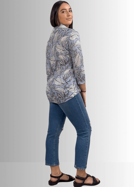 Crushed Button Down Designer Top - Image 2