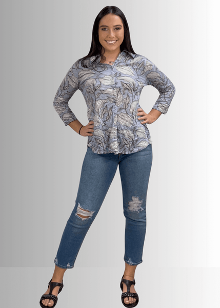 Crushed Button Down Designer Top - Image 4