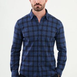Savona Check Shirt — Navy Plaid