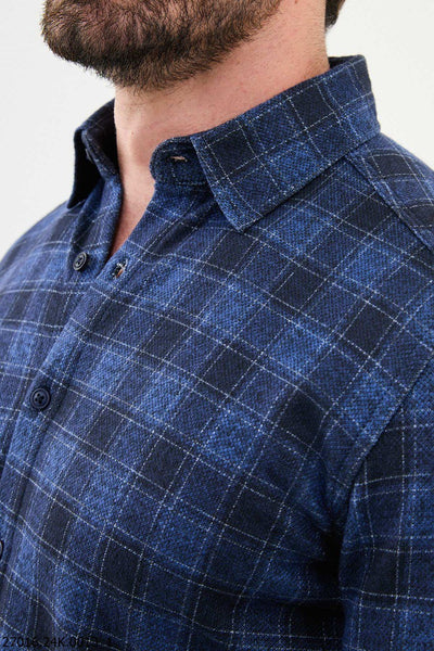 Savona Check Shirt — Navy Plaid - Image 2