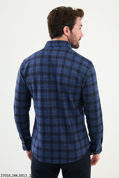 Savona Check Shirt — Navy Plaid - Image 3