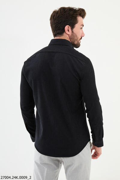 Grenoble Corduroy Shirt — Dark Grey - Image 3