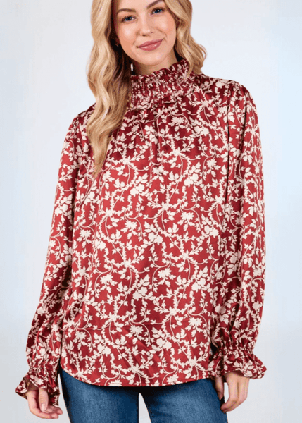 Hannah Top Smocked Neck Top - Image 2