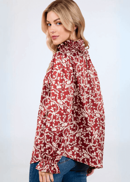 Hannah Top Smocked Neck Top - Image 4