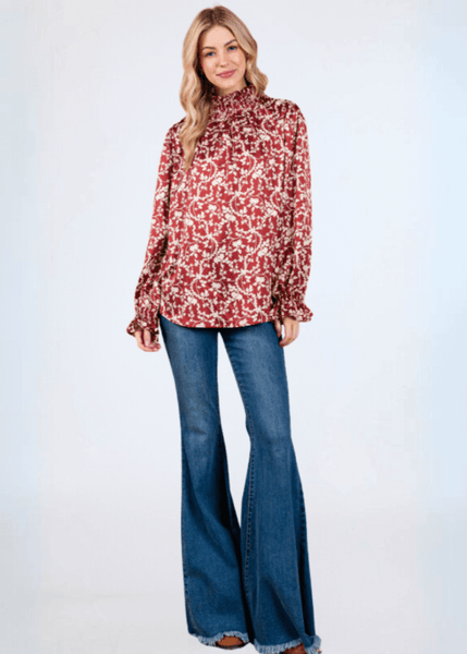 Hannah Top Smocked Neck Top - Image 5