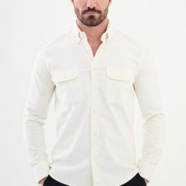 Imola Button-Down Shirt — Ecru