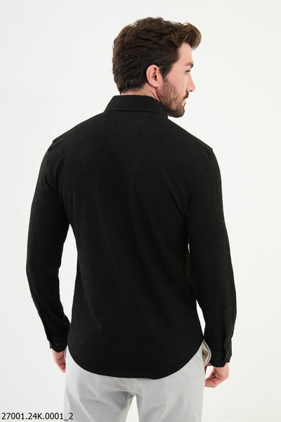 Ancona Button-Down Shirt — Black - Image 3
